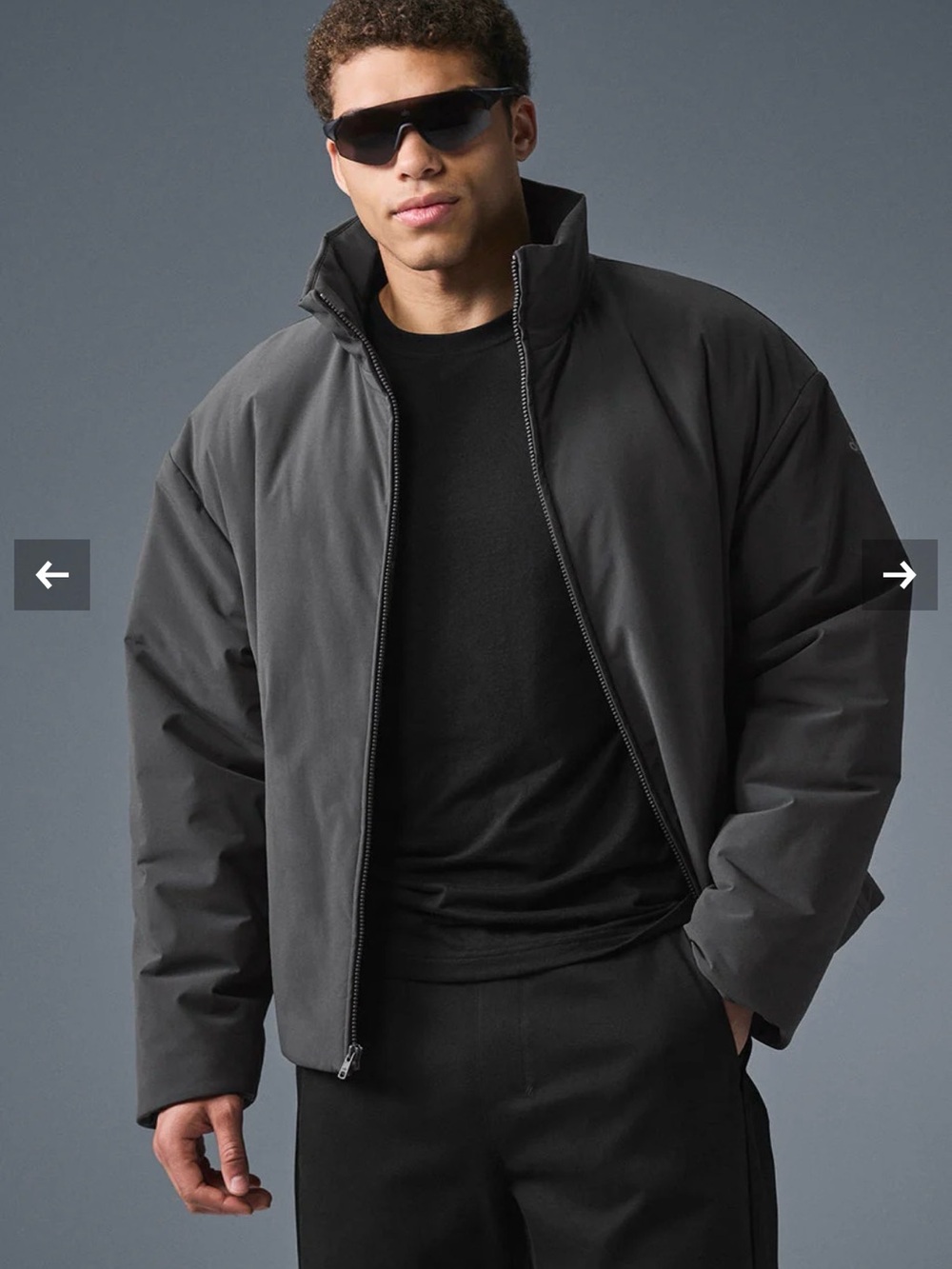 ALO Yoga Men’s Black Stretch Woven Notable Jacket Small
